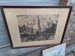 gravure place st catherine signe jean van cleemput, Antiek en Kunst, Ophalen of Verzenden