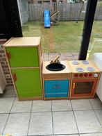3 stevige houten speelgoed keuken kastjes, Kinderen en Baby's, Ophalen, Zo goed als nieuw