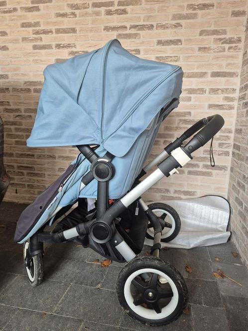 Bugaboo donkey twin lichtblauw. Ideaal voor tweeling!, Kinderen en Baby's, Kinderwagens en Combinaties, Zo goed als nieuw, Bugaboo