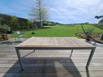 Table de jardin (bois + aluminium), Rectangulaire, Bois, Enlèvement, Utilisé