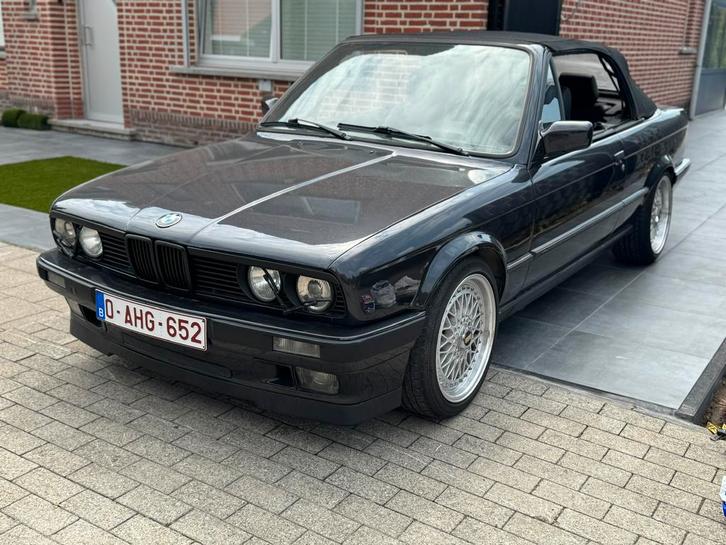 Bmw E30 cabrio 1992 318i, Auto's, BMW, Particulier, 3 Reeks, Benzine, Euro 2, Cabriolet, Handgeschakeld, Zwart, Leder, Ophalen