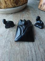 Ebbenhout kribbe met Jezus en 2 schaapjes, Diversen, Ophalen of Verzenden