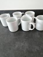 6 witte grote tassen/mokken, Huis en Inrichting, Keuken | Servies, Nieuw, Ophalen of Verzenden, Effen, Kop(pen) en/of Schotel(s)