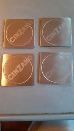 4 sous verre en metal cinzano, Verzamelen, Merken en Reclamevoorwerpen, Ophalen of Verzenden