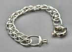 Zilveren fantasie schakel armband nieuw. 2025/744, Verzenden, Nieuw, Zilver, Zilver