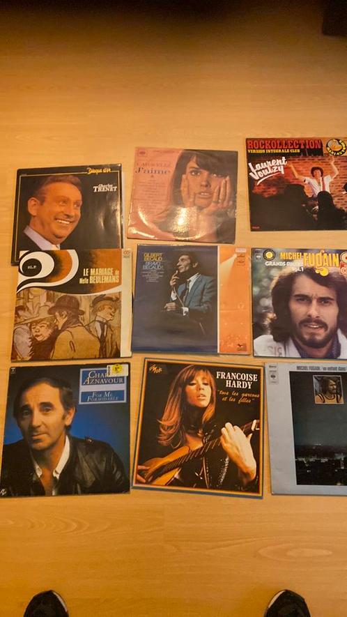 Lot van 9 vinyl Franstalig becaud , hardy, Cd's en Dvd's, Vinyl | Overige Vinyl, 12 inch, Ophalen of Verzenden