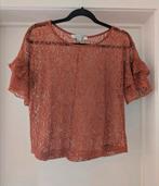 Forever 21 T-shirt met franjes en in kant - Roze - Maat M, Kleding | Dames, T-shirts, Maat 38/40 (M), Verzenden, Zo goed als nieuw
