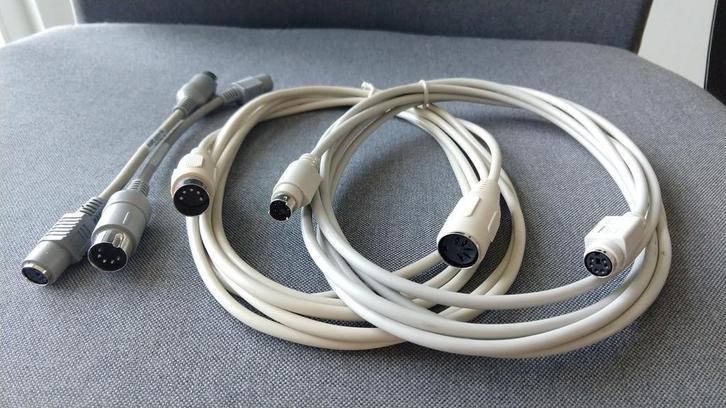 keyboard verleng kabels DIN en PS2 1,8m 3m en 10m : 13stuk, Computers en Software, Vintage Computers, Ophalen