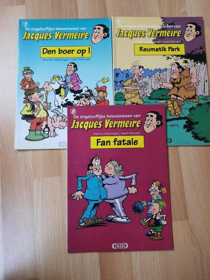 3 strips Jacques Vermeire, Boeken, Stripverhalen, Zo goed als nieuw, Meerdere stripboeken, Ophalen