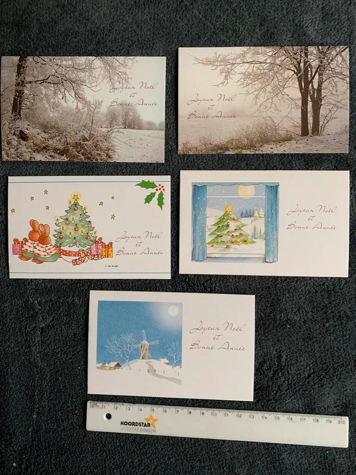 Vintage kerst/nieuwjaar (+/- 1950-1960), Frans opschrift., Diversen, Kerst, Ophalen