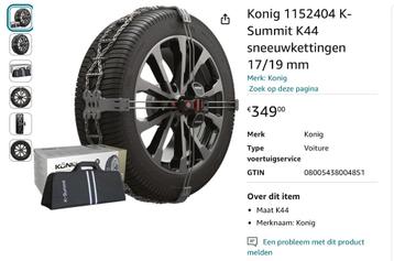 Sneeuwkettingen beschikbaar voor biedingen