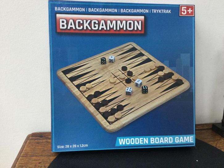 Houten Backgammon spel, Hobby en Vrije tijd, Gezelschapsspellen | Bordspellen, Nieuw, Ophalen