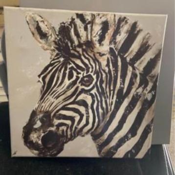 schilderij zebra beschikbaar voor biedingen