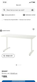 Bureau Ikea Bekant (160 * 80cm), Huis en Inrichting, Bureaus, Ophalen, Gebruikt, Bureau