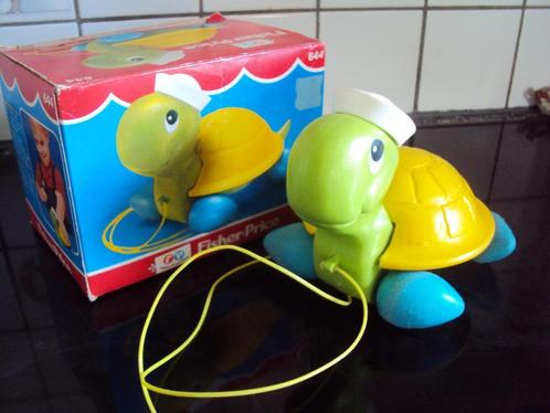 Fisher Price schildpad 1977 model 644 *VINTAGE*, Kinderen en Baby's, Speelgoed | Fisher-Price, Duw- of Trekspeelgoed, Ophalen of Verzenden