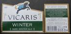 Étiquette de bière Vicaris Winter Brasserie Dilewyns (12k0), Collections, Marques de bière, Envoi, Utilisé