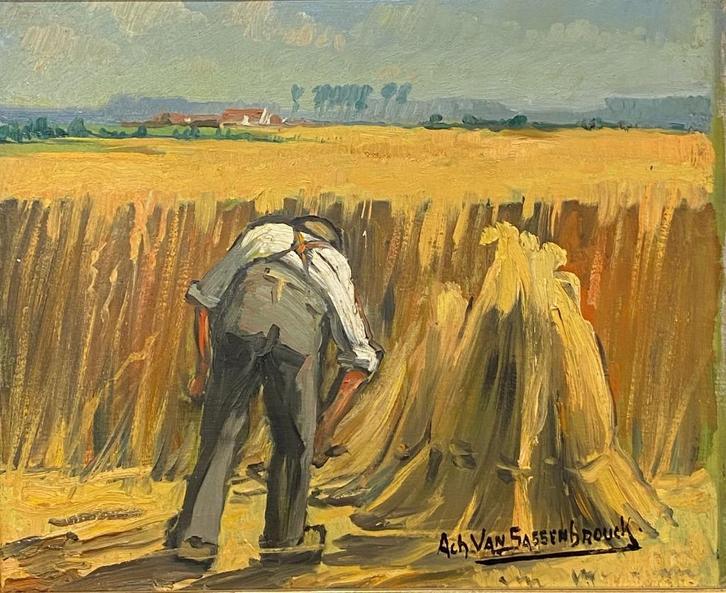Schilderij Achiel Van Sassenbrouck, Antiquités & Art, Art | Peinture | Classique, Enlèvement