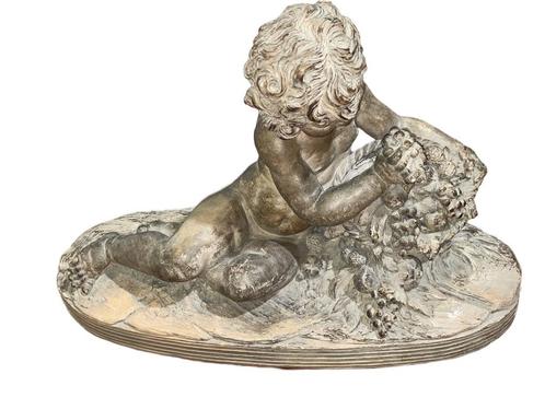 Terracotta - Fruit Putti - Gesigneerde René Rod - Eind 19e e, Antiek en Kunst, Antiek | Keramiek en Aardewerk, Ophalen of Verzenden