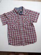 rood-blauw geruit hemdje korte mouw LOGG mt 128 als nieuw, LOGG, Overhemd of Blouse, Ophalen of Verzenden, Zo goed als nieuw