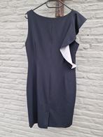 Elegante donkerblauwe feestelijke jurk Melvin mt 40, Kleding | Dames, Jurken, Blauw, Melvin, Zo goed als nieuw, Boven de knie