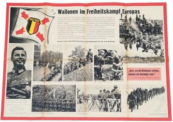 Affiche 'Wallonen im Freitheitskampf Europas' beschikbaar voor biedingen