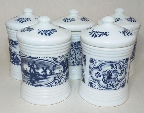 5 vintage voorraadpotten Chat Noir, Antiek en Kunst, Antiek | Keukengerei, Ophalen of Verzenden