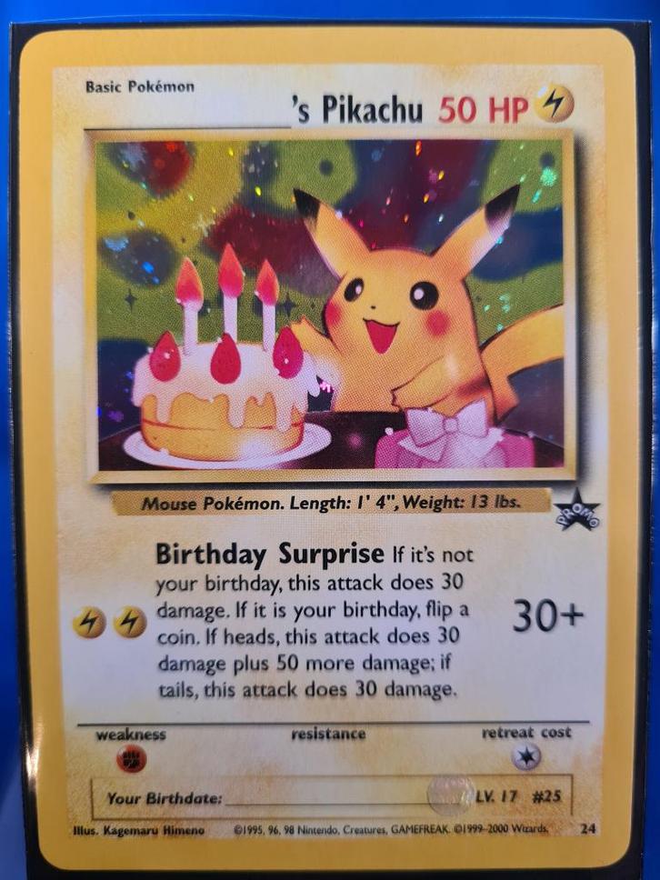 _____'s Pikachu 24/53 - Wizards Black Star Promos, Hobby en Vrije tijd, Verzamelkaartspellen | Pokémon, Gebruikt, Verzenden