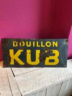 Bouillion kub 20-30 emaille plaat, Ophalen of Verzenden, Gebruikt, Reclamebord