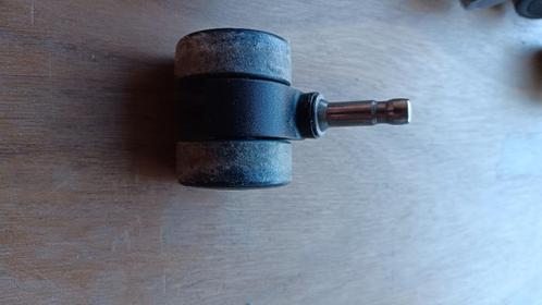 Meubelwiel 36 mm zacht loopvlak zwart met 8 mm stift, Huis en Inrichting, Stoelen, Gebruikt, Kunststof, Zwart, Ophalen of Verzenden
