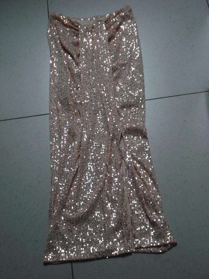 *VAL* Lange rok met pailletten, dames. mt S, Kleding | Dames, Rokken, Zo goed als nieuw, Maat 36 (S), Onder de knie, Ophalen of Verzenden