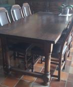 Rustieke eettafel met dressoir en 6 stoelen, Huis en Inrichting, Complete eetkamers, 4 tot 6 stoelen, Gebruikt, Ophalen, Klassiek