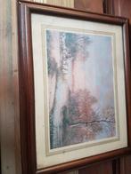 Aquarel met landschap, Antiek en Kunst, Kunst | Tekeningen en Fotografie, Ophalen of Verzenden