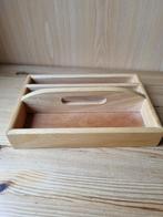 houten bakje met 3 vakjes, Huis en Inrichting, Schaal, Ophalen of Verzenden, Zo goed als nieuw, Rechthoekig