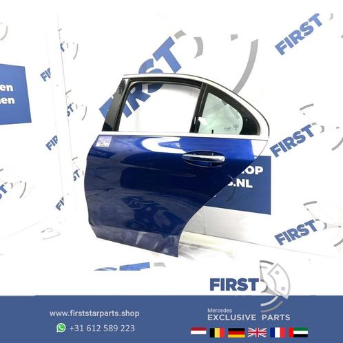 W205 DEUR LINKSACHTER C Klasse BLAUW COMPLEET PORTIER LINKS, Auto-onderdelen, Carrosserie, Deur, Mercedes-Benz, Achter, Links
