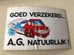 Oude sticker AG - goed verzekerd, Verzamelen, Ophalen of Verzenden