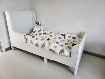 Wit meegroeibed Ikea 80x200, Kinderen en Baby's, Kinderkamer | Bedden, Ophalen, 70 tot 85 cm, Zo goed als nieuw, Matras