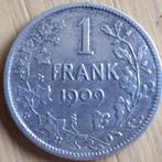 BELGIË : 1 FRANK 1909 VL XF KM 57.1, Zilver, Zilver, Losse munt, Verzenden