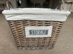 Grand bac de rangement en osier, Enlèvement ou Envoi, Comme neuf, Osier