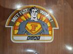 Vintage sticker Fiat, Fiatman, met Fiat win ik, Verzamelen, Stickers, Ophalen of Verzenden, Gebruikt, Auto of Motor