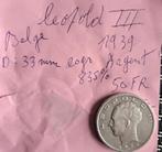 Piece argent,  Leopold III 50 Fr, Timbres & Monnaies, Enlèvement ou Envoi, Argent, Argent