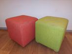 Lot de 2 poufs de salon, Maison & Meubles, Tissu feutré, Carré, Enlèvement, Utilisé