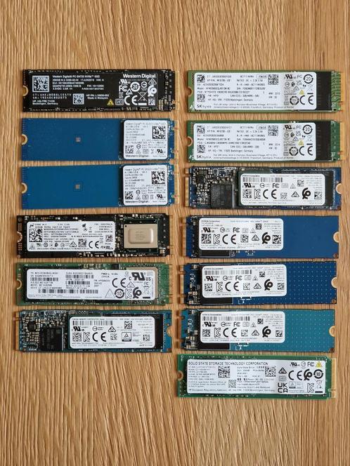 10+ 256GB m.2 SSD NVMe Professional-grade Samsung,WD,Toshiba, Computers en Software, Harde schijven, Zo goed als nieuw, Laptop