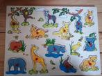 Houten jungle dierenpuzzel met knopjes
 peuterpuzzel, Kinderen en Baby's, Ophalen