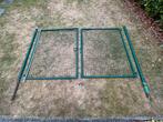 Dubbele metalen tuinpoort, Tuin en Terras, Ophalen, Gebruikt, Staal, 150 tot 200 cm