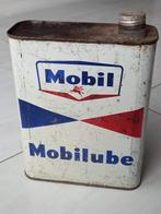 vintage olieblik Mobil Mobillube, Verzamelen, Gebruikt, Ophalen of Verzenden
