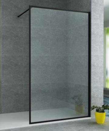 Aloni Inloopdouchewand Mat Zwart Profiel/Rand 140x200cm 8mm beschikbaar voor biedingen