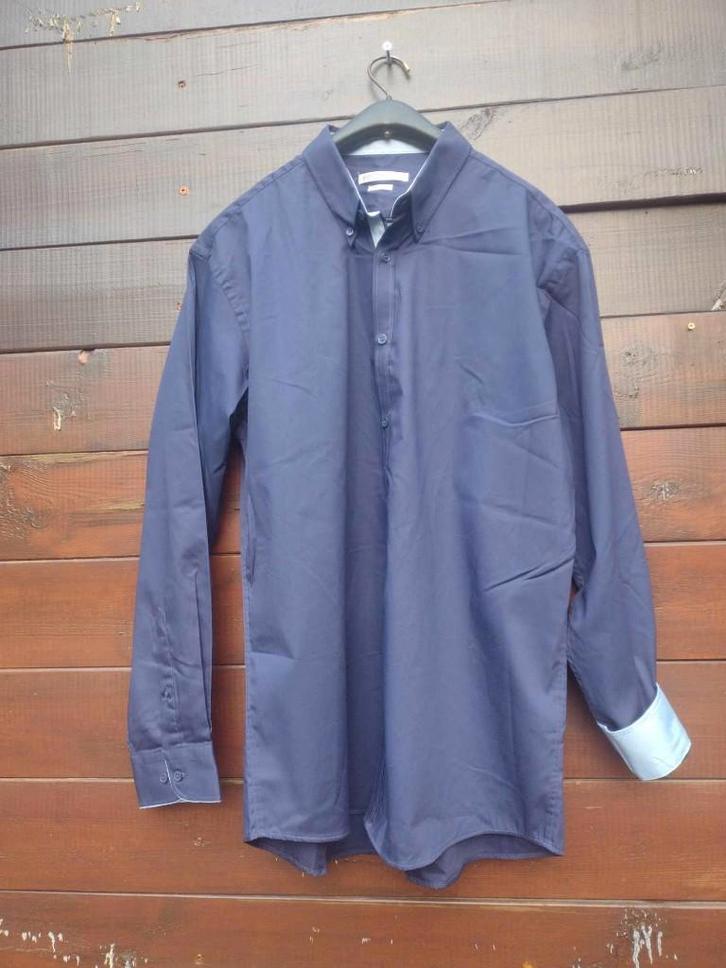 Herren hemd nieuw maat X Large Kustom Kit, Kleding | Heren, Overhemden, Nieuw, Halswijdte 43/44 (XL), Blauw, Verzenden