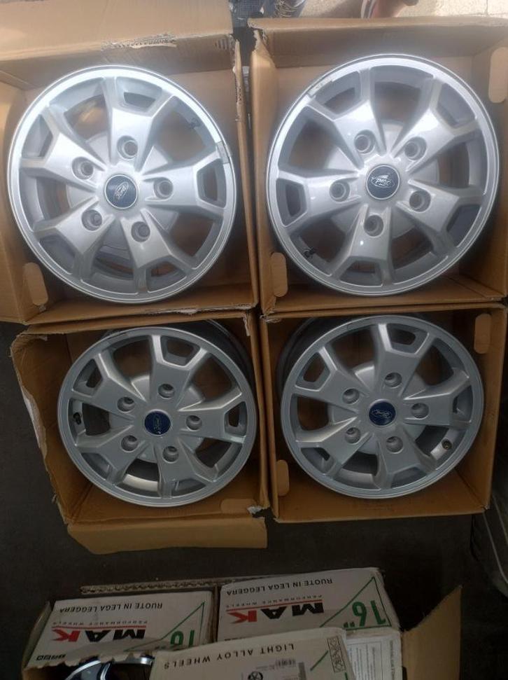 Ford transit en custom aluminium velgen 16 5x160, Auto-onderdelen, Banden en Velgen, Velg(en), 16 inch, Bestelwagen, Nieuw, Ophalen