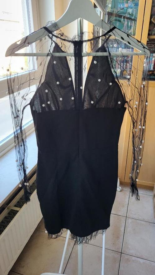 Robe mi-longue noire avec dentelle – Taille XS, Kleding | Dames, Jurken, Gedragen, Maat 34 (XS) of kleiner, Zwart, Ophalen