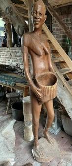 Grote handgemaakte houten beeldsculptuur, Antiek en Kunst, Ophalen